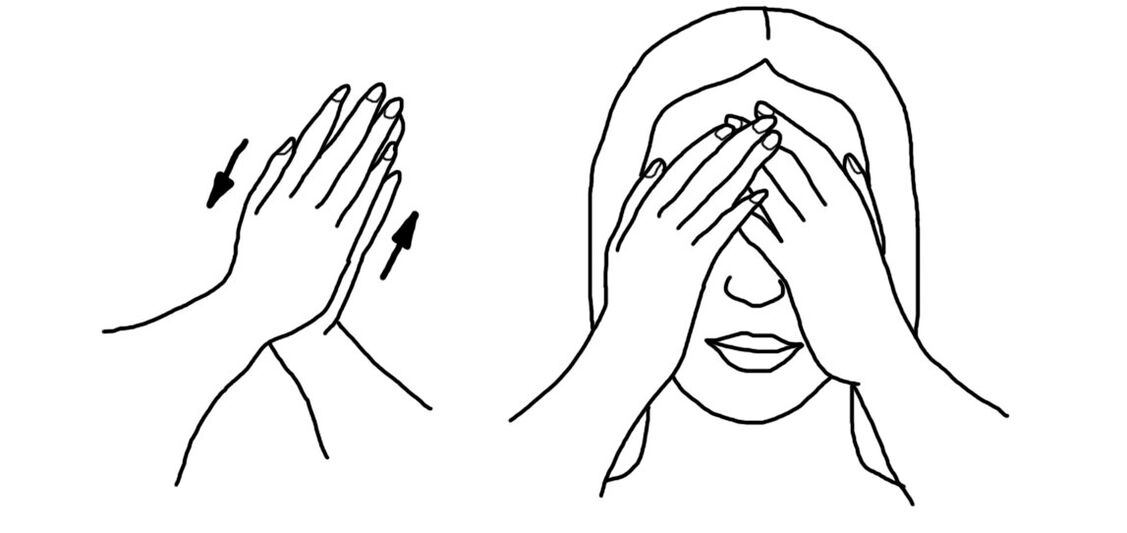 Palming - Un exercice populaire pour relaxer les muscles des yeux